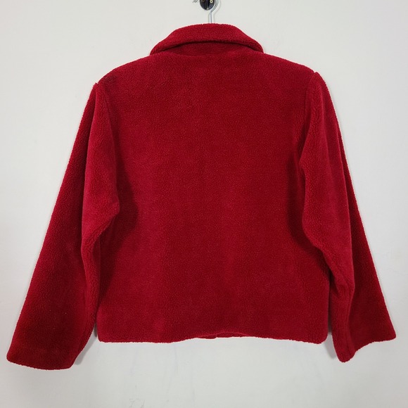 NILS Resort Collection Red S Fleece Teddy Jacket Winter Holiday Vintage Cozy - Picture 12 of 12
